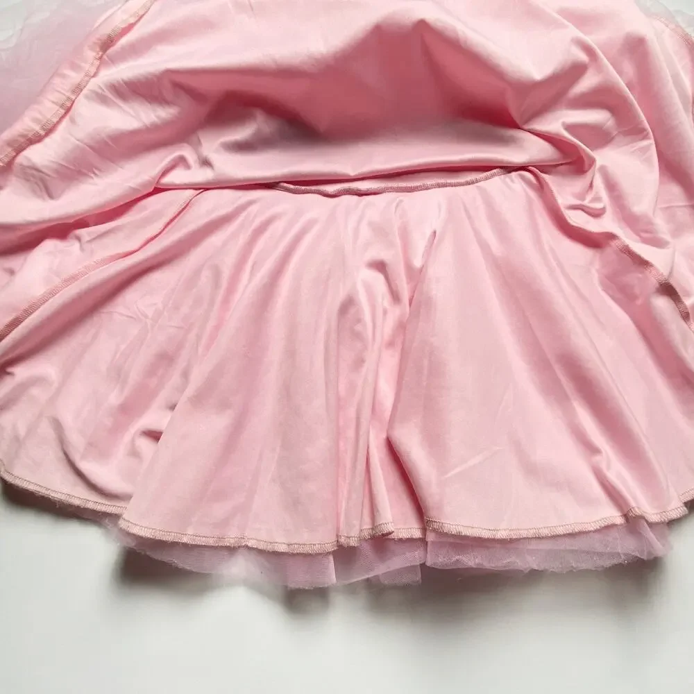 Wishcraft Girls Size 6 Pink Sequin Mermaid V-Neck Formal Gown